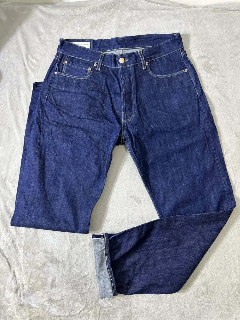 Blackhorse Lane Ateliers Jeans Men’s 33x33 Raw Selvedge Denim Indigo London